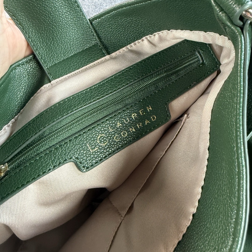 Lauren Conrad LC Womens Purse Gibson Green Bucket Bag Soft Minimal Crossbody - Picture 9 of 11